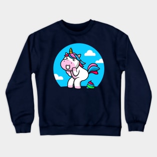 Unicorn rainbow poop Crewneck Sweatshirt